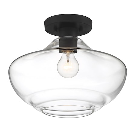 Designers Fountain Emma 12in 1-Light Matte Black Semi Flush Mount D249M-SF-MB